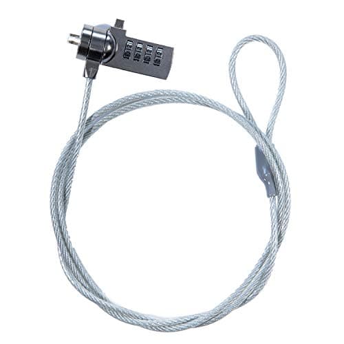 Image of TRIXES Combination Coded Laptop Lock – Keyless- Cut -Resistant Cable - 1m length - Security Notebook Computer Cable Lock - Suitable for Business, Office and Home
