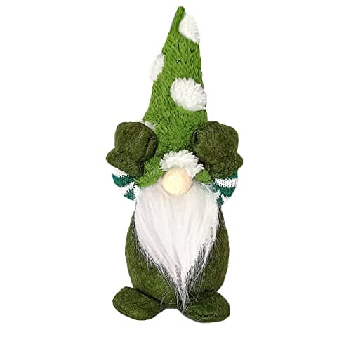 Image of GiftShop Christmas Gnome Xmas Decorations Home Decor Grey Red Green Gonk Nordic Ornaments Gift Fluffy Gnomes (Green)