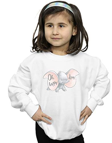 Image of Disney Girls Dumbo Happy Day Sweatshirt White 5-6 Years