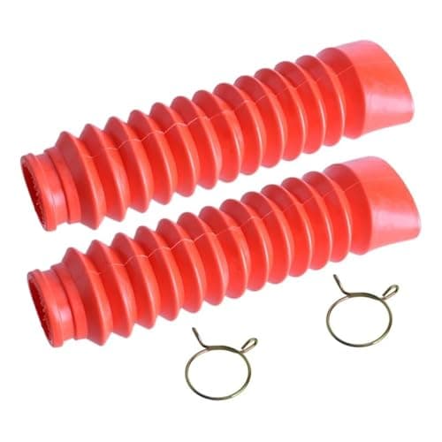 Image of 2Pcs 32mm Red Motorcycle Front Rubber Gaiter Boot Fork Shock Absorber Dust Cover Antislip Fork Protectors Motorcycle Fork Cover Gaiters