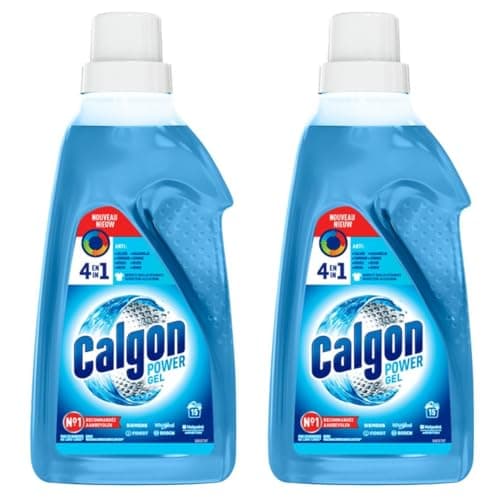 Image of Calgon 4-in-1 Washing Machine Cleaner and Water Softener Gel 750ml, Pack of 2, Removes Limescale, Residue, Dirt, Rust & Malodours, Deep Clean