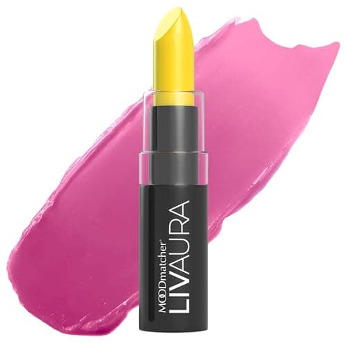 Image of Fran Wilson MOODmatcher Original Color-Change Lipstick, YELLOW - 12 HOUR Long Wear, Waterproof, Ultra-Hydrating and Moisturizing with Aloe & Vitamin E, Smudgeproof, Fadeproof & Kissproof, 0.12 Oz (3.5g)