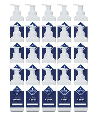 Image of Hand Cleansing Sanitiser Foam, No Alcohol Foaming Hand Sanitizer Dispenser - Unscented (500 ml (Pack of 20))