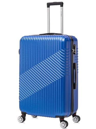 Image of FLYMAX 29" Large Suitcases 4 Wheel Spinner Super Lightweight Luggage Hard Shell Durable Check in Hold Built-in 3 Digit Combination Navy