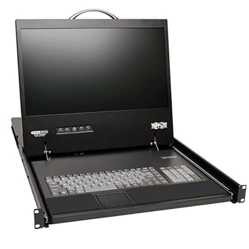 Image of Tripp Lite Rack Console KVM Switch 16-Port Cat5 IP 19 Inch LCD Remote Access (B070-016-19-IP) Black