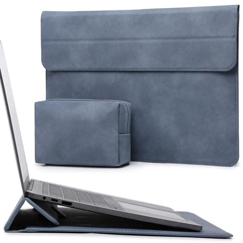Image of HYZUO 15-16 Inch Laptop Case Bag Sleeve with Stand Feature for MacBook Pro 16 M5/M4/M3/M2/M1 Pro/Max 2026-2019, XPS 15, MacBook Pro 15 2015-2012, Samsung Galaxy Book Flex 15, Haze Blue