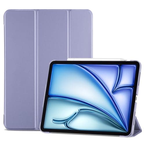 Image of ProCase Smart Case for iPad Air 11-inch M4 (2026, 8th Gen) / M3 (2025) / M2 (2024) & 10.9 Inch iPad Air 5th (2022) & 4th (2020) – Protective Hard Back Cover with Auto Sleep/Wake - Purple
