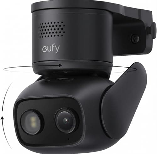 Image of eufy Wired Cam C31, 360° Coverage with Pan and Tilt, Indoor and Outdoor, Dual Antenna, Colour Night Vision, Subscription-Free, AI People/Vehicle/Pet/Crying Detection, 24/7 Recording, Black