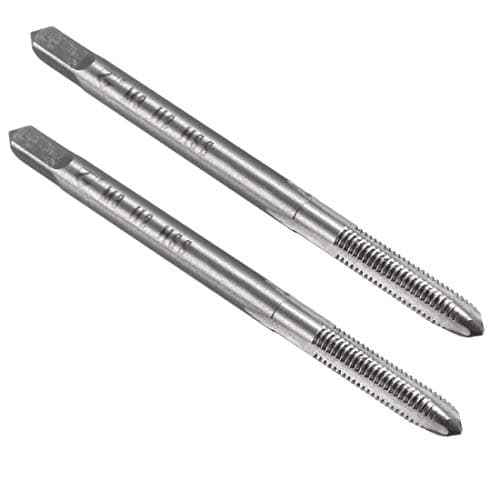 Image of sourcing map Metric Machine Tap M3 x 0.5mm H2 High Speed Steel 3 Straight Flutes Screw Tapping Threading Machinist Repair DIY Tool 2pcs