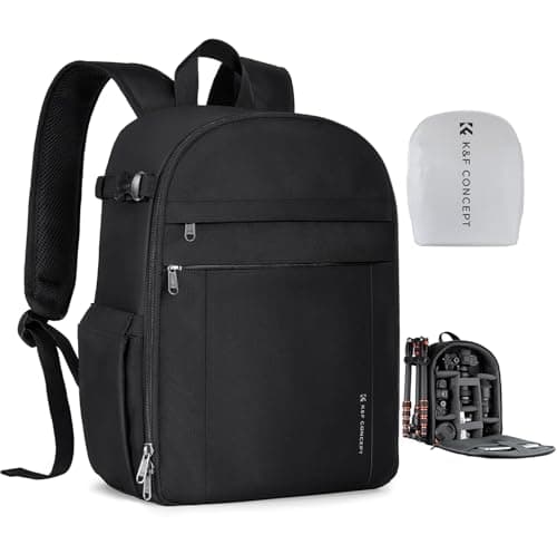 Image of K&F CONCEPT Camera Backpacks for Photographers Travel Bag for Tripod Camera Lence Accessory with Laptop Compartment and Rain Cover