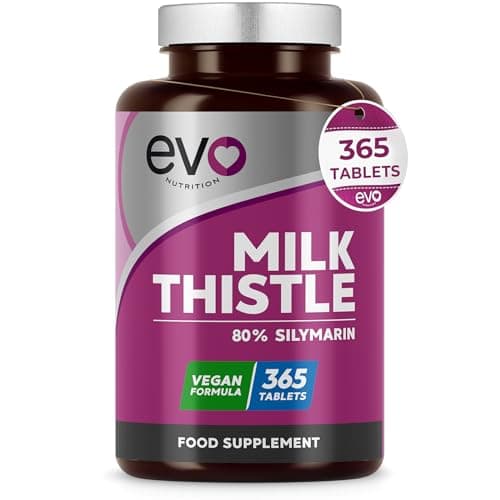 Image of Milk Thistle Tablets | 80% Silymarin | 365 Tablets | Vegan Supplement | Milk Thistle Capsules Alternative | Made in The UK