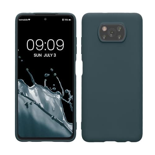 Image of kwmobile Case for Xiaomi Poco X3 NFC/Poco X3 Pro Case - Soft Cover - Shockproof TPU Material - Wireless Charging - Dark Slate