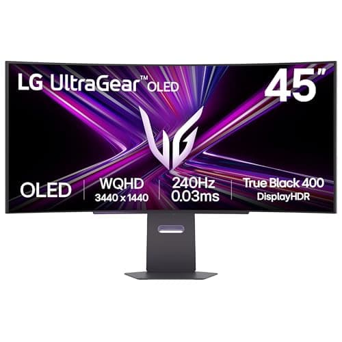 Image of LG UltraGear OLED GX9 Gaming Monitor 45GX900A-B - WOLED Ultrawide QHD 1440p Curved 45 Inch, 240Hz, 0.03ms, DisplayHDR 400, Speakers, DP1.4(DSC), HDMI 2.1, USB- C