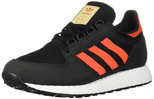 Image of adidas Originals Unisex-Child Forest Grove Running Shoe, Black/Active Orange/Easy Yellow, 5 UK