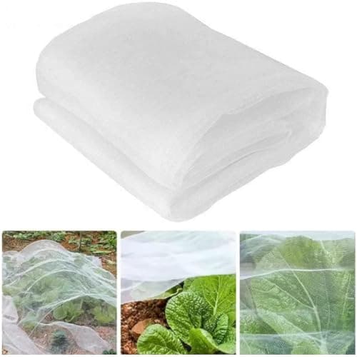 Image of KAHEIGN Insect Protection Netting, 2.5m x 10m Vegetable Plant Protect Netting Grow Tunnel Fine Mesh for Fruits Flowers Crops Greenhouse