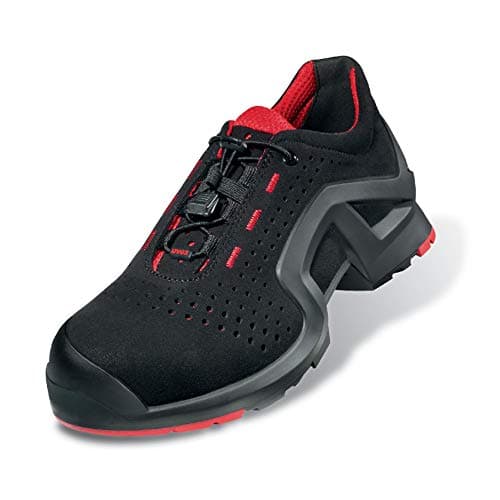 Image of Uvex 1 X Work Trainers - Safety Shoes S1P - Width 12 - Size 5 Black Red