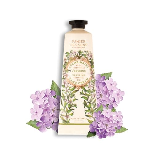 Image of Panier des Sens - Verbena Hand Cream - For very Dry Hands and Skin - Vegan Hand Cream for Women and Men - With Almond & Olive Oil - Made in France 96% Natural Ingredients - 30ml