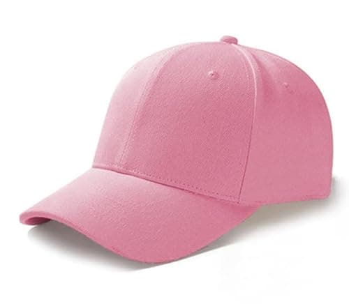 Image of ASD Accessories Men's Women's Baseball Classic Caps, Men Women Unisex Adjustable Baseball Caps (UK, Alpha, One Size, Pink)