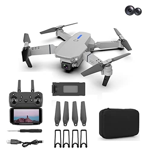 Image of Dual HD 1080P Camera Mini Drone for Kids and Adults - RC Quadcopter With Altitude Hold, 360° Flip, Rechargeable - Toys Gifts for Boys Girls - Includes Drone Case Bag