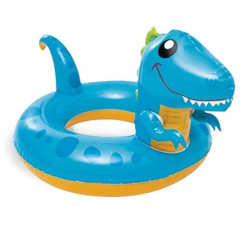 Image of Dinosaur Inflatables Swimming Ring Rubber Rings for,Cute Dino Inflatable Swim Rings Pool Floats,Inflatable Pool Ring Toy Floaties for Beach Summer Party Water Sport