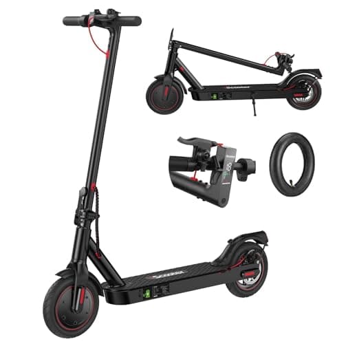 Image of iScooter Electric Scooter, 8.5" Electric Scooters for Adults and Teens, Lightweigh Foldable E Scooter with Cuise Control, 350W Motor, 3 Speed Mode, Double Braking System