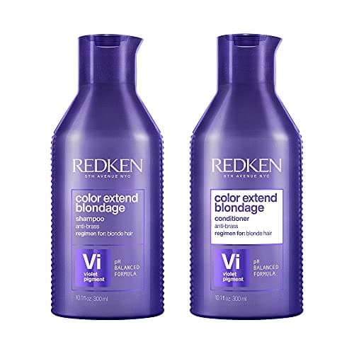 Image of REDKEN Color Extend Blondage, Purple Shampoo and Conditioner Set, for Blonde Hair, Vi Violet Pigment, 300 ml