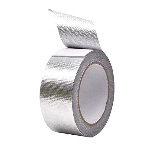 Image of Westspark 2" Fiber-Glass Cloth Heat Reflective Tape, 65 Yards Self Adhesive Silver Heat Resistant Reflective Tape, Insulation Resistant High Temperature HVAC Tape