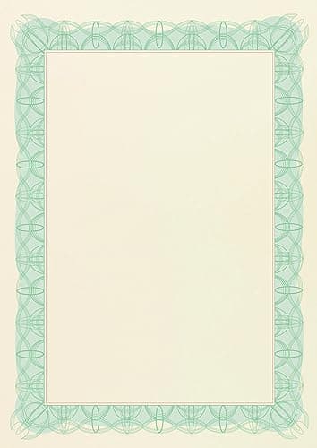 Image of Computer Craft Certificate Papers with Foil Seals 90gsm A4 Green Wave Ref CCC2020 [Pack of 30]