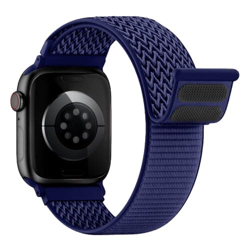 Image of Nylon Sport Loop Straps for Apple Watch Strap 44mm 40mm 49mm 46mm 45mm 42mm 41mm 38mm Men Women,Soft Breathable Fabric Waterproof Bands for Apple Watch Band Series 11 10 9 8 7 6 5 4 Ultra/3/2 SE/3/2