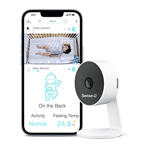 Image of Sense-U Video Baby Monitor with 1080P HD WiFi Camera and Background Audio, Night Vision, 2-Way Talk, Motion Detection, Long Range & Free Smartphone App