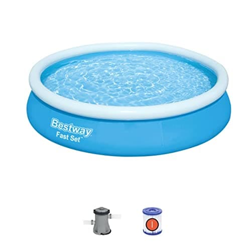 Image of Bestway Round Kids Inflatable Paddling Pool with Filter Pump, Fast Set, 12 ft