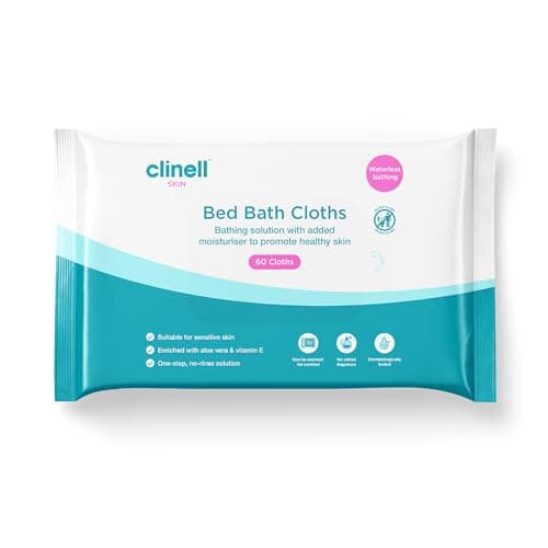 Image of Clinell Skin Body Care Wipes - Pack of 1 - 60 Wipes - Easy to Use, Containing Aloe Vera. Dermatologically Tested, Alcohol-Free, Gentle pH Neutral Formula