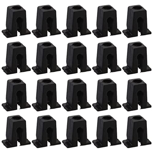 Image of ECSiNG 50PCS Interior Wheel Arch Lining Nut Clips Car Trim Clip Retainers 811807577C A0019884681 Plastic Compatible with Audi Skoda VW Golf Corrado Black