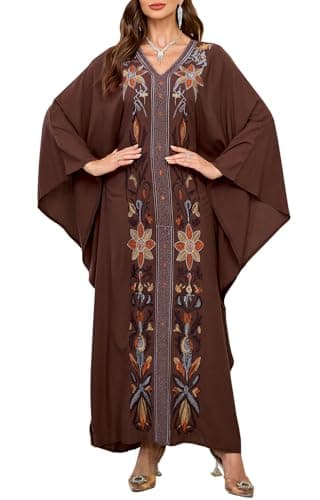 Image of Orshoy Womens Loose Kaftan Dress Bathing Suit Cover Up Maxi Kimono Tunic Swimwear Swimsuit Dressing Gown Robes