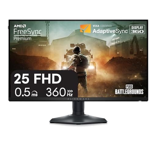 Image of Alienware 25 Gaming Monitor AW2523HF 24.5" IPS LED Full HD (1920 × 1080) 360Hz Display - AMD FreeSync - VESA - Monitor (USB, HDMI) Height/Tilt/Swivel/Pivot Adjustability - Dark side of the Moon