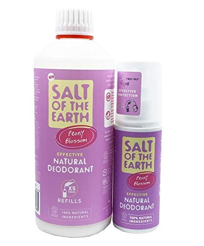 Image of Salt of The Earth Peony Blossom Deodorant Refill 500ml + Spray Deodorant 100ml