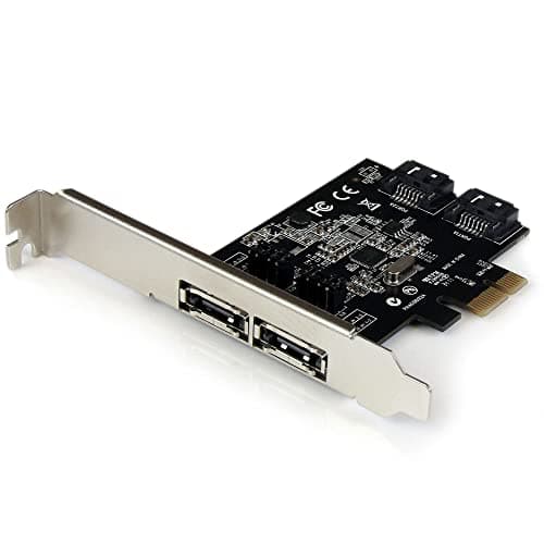 Image of StarTech.com 2 Port PCI Express SATA 6 Gbps eSATA Controller Card - Dual Port PCIe SATA III Card - 2 Int/2 Ext - SATA III 6Gbps (PEXESAT322I)