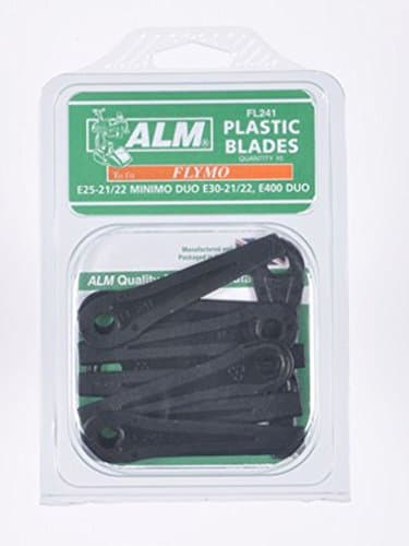 Image of ALM Flymo Minimo Duo E25 E30 Plastic Blades FL241 Pack of 10