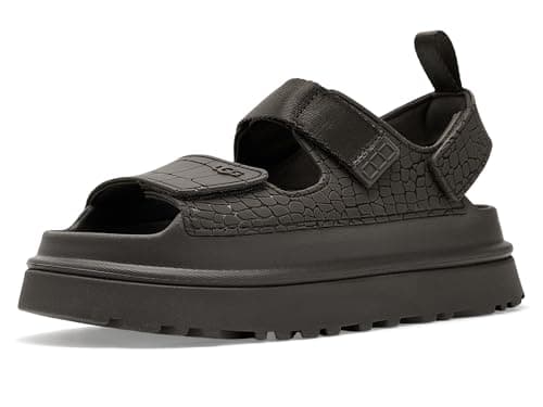 Image of UGG Women's Goldenglow Embossed Sandal, Dense Smoke, 9