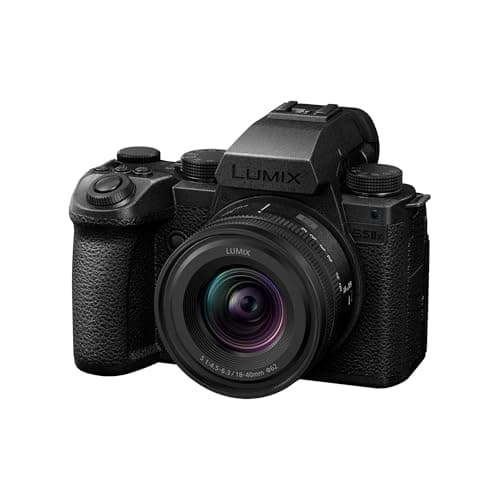 Image of Panasonic Lumix S5 IIX, Full Frame Mirrorless Camera, Dual Native ISO & S-R1840E 18-40mm S lens, 4K 60P & 6K 30P Unlimited Recording, Flip Screen, Wi-Fi, Phase Hybrid AF, Active IS, Black