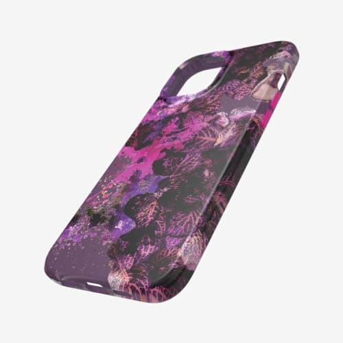 Image of tech21 EcoArt Collage Pink and Purple for Apple iPhone 12 Pro Max 5G - Fully Biodegradable Phone Case with 3 Meter Drop Protection