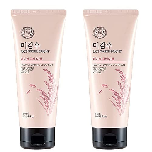 Image of [THEFACESHOP] Foaming Facial Cleanser for Daily Face Washing, Rice Water Bright Cleansing Foam Moisturizer & Brightening Care for All Skin Types 150 mL (2 Pack)