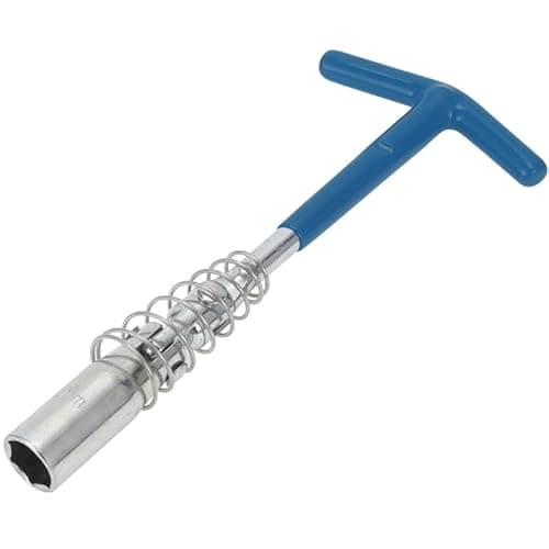 Image of ebuyerfix Spark Plug Wrench T-Handle Socket Spanner Tool Heavy Duty Carbon Steel Remover for Car, Motorcycle, Lawn Mower, Chainsaw, Bar Nut, Oil Filter, Tank Cap, Home & Garage Maintenance