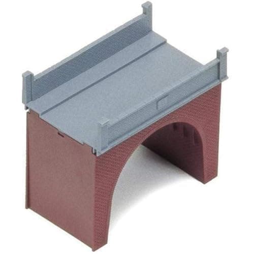 Image of Hornby R189 OO Gauge Brick Bridge - Model Railway Accessories, Miniature Diorama Scenery for Hornby Train Sets - Lifelike Train Brick Bridge Model - Scale 1:76, Brown