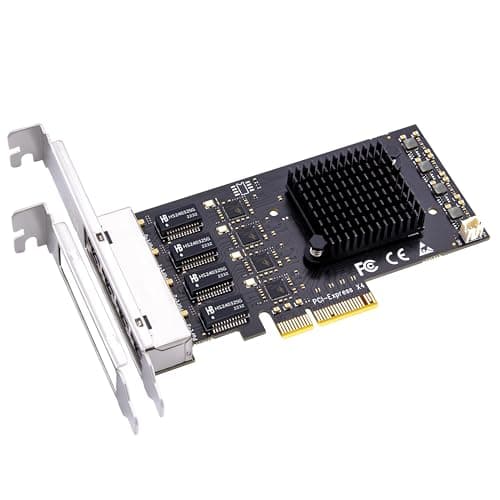Image of GLOTRENDS LE8445 2.5Gb Network Card with 4 RJ45 Ports, Internal Ethernet NIC for PC, PCIE 2.0 X4 Interface