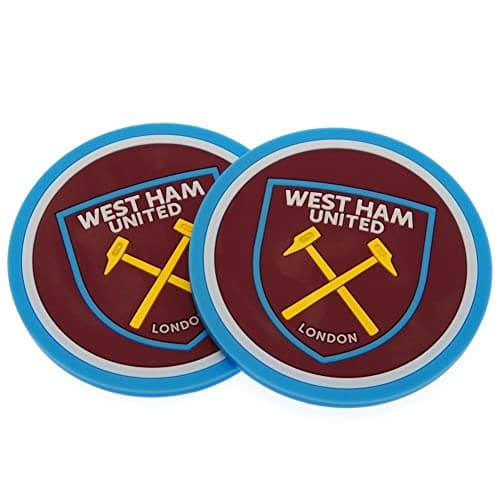 Image of West Ham United F.C.. 2pk Coaster Set Official Merchandise