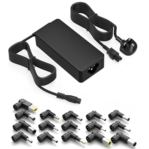 Image of YOBVTBF 90W Universal Laptop Charger UK Power Adapter Compatible with HP Dell Lenovo Acer ASUS Samsung Sony IBM Fujitsu Gateway Notebook Ultrabook Chromebook Power Supply Cord with 17 Tips