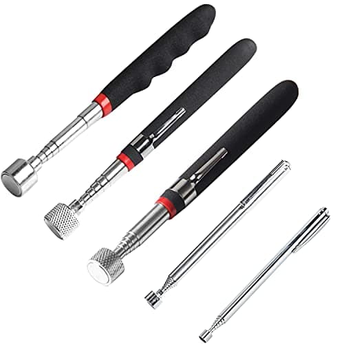 Image of NEPAK 5 PCS Magnetic Telescopic Pick-up Tool,Magnetic Sticker Gadget, Durable Telescopic Magnetic Collector with Pocket Clip (1.5LB 3LB 10LB 15LB 20LB)