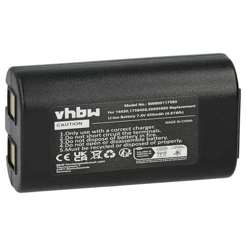 Image of vhbw Battery Replacement for Dymo 1758458, S0895880, S0915380, W003688 for Printer Copier Scanner Label Maker (650mAh, 7.4V, Li-Ion)