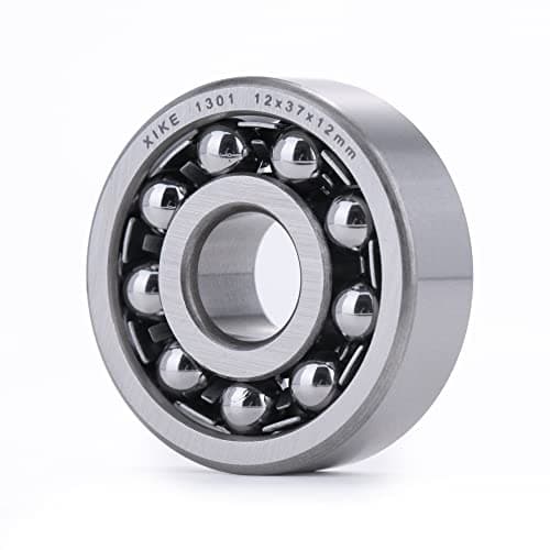 Image of XIKE 1 Pcs 1301 Self-Aligning Ball Bearings 12x37x12mm, Open and Chrome Steel Fits DIY/Fans/Industrial/Agriculture/Pulp/Paper/Beverage/Textile/Material Handling Machinery.